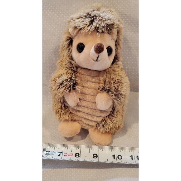 Hugfun International 8" Brown Hedgehog 261487 Stuffed Animal Plush Toy - Picture 7 of 10